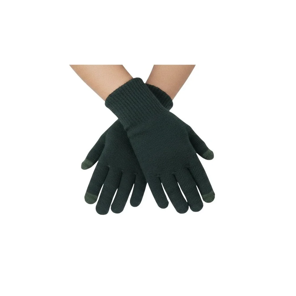 Time and Tru Tech Touch Gloves Womens One Size Green  Recycled Knit